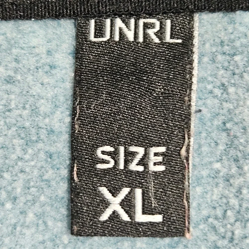 UNRL Scheels Performance Hoodie XL Blue Scuba Neck Pullover Sweatshirt